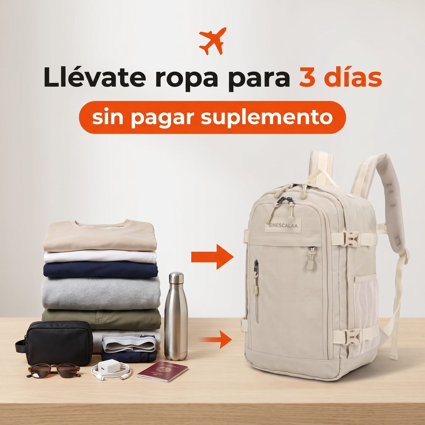 MOCHILA DE CABINA 40x30x20 CM · SINESCALAA™