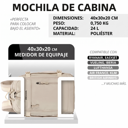 MOCHILA DE CABINA 40x30x20 CM · SINESCALAA™